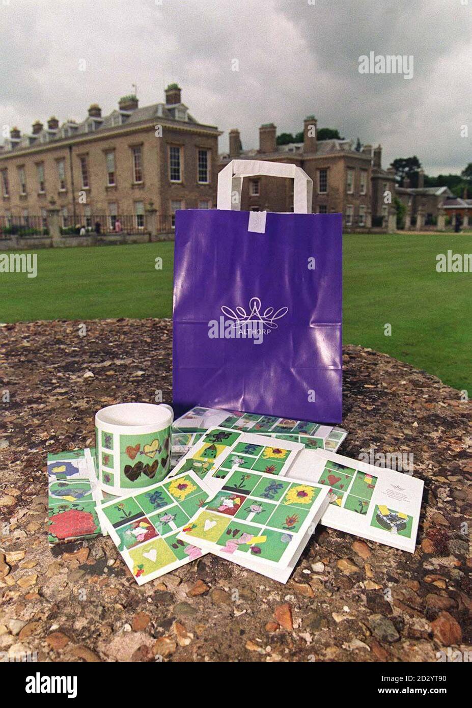 Some of the souvenirs for sale at Althorp today (Wednesday) - the first ...