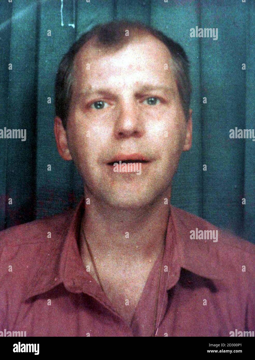 Unemployed Michael Stone, who is accused of murdering Lin Russell and her six year old daughter Megan, and the attempting to murder Josie Russell. 23/10/98: Stone has been found guilty on all three counts at Maidstone Crown Court. * 24/1/99: Stone suffered head injuries after he was attacked by an inmate at top security Frankland Prison in Co Durham.17/7/99: Stone has gone on hunger strike to protest his innocence. Stone has only been taking fluids. 08/10/2000 Shaun Russell, whose wife Lin and daughter Megan were murdered in a Kent country lane, has told a Sunday newspaper, of his despair Stock Photo