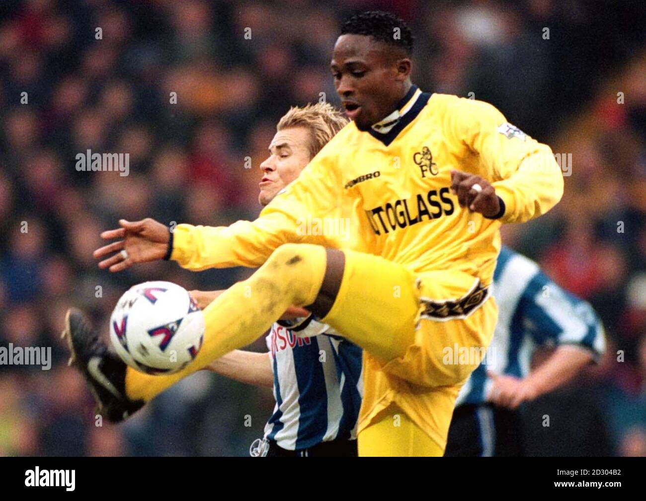 This Picture May Only Be Used Within The Context Of An Editorial Feature Chelsea S Celestine Babayaro Foreground Beats Sheffield Wednesday S Niclas Alexandersson To The Ball During Their Fa Cup 5th Round Football