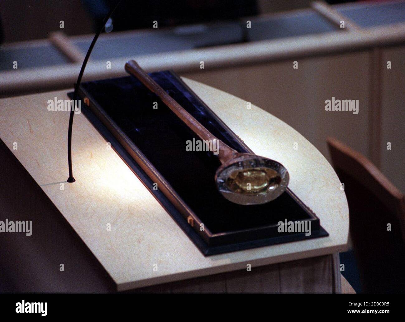 The Mace, used in the ceremony for the official opening by the Queen of