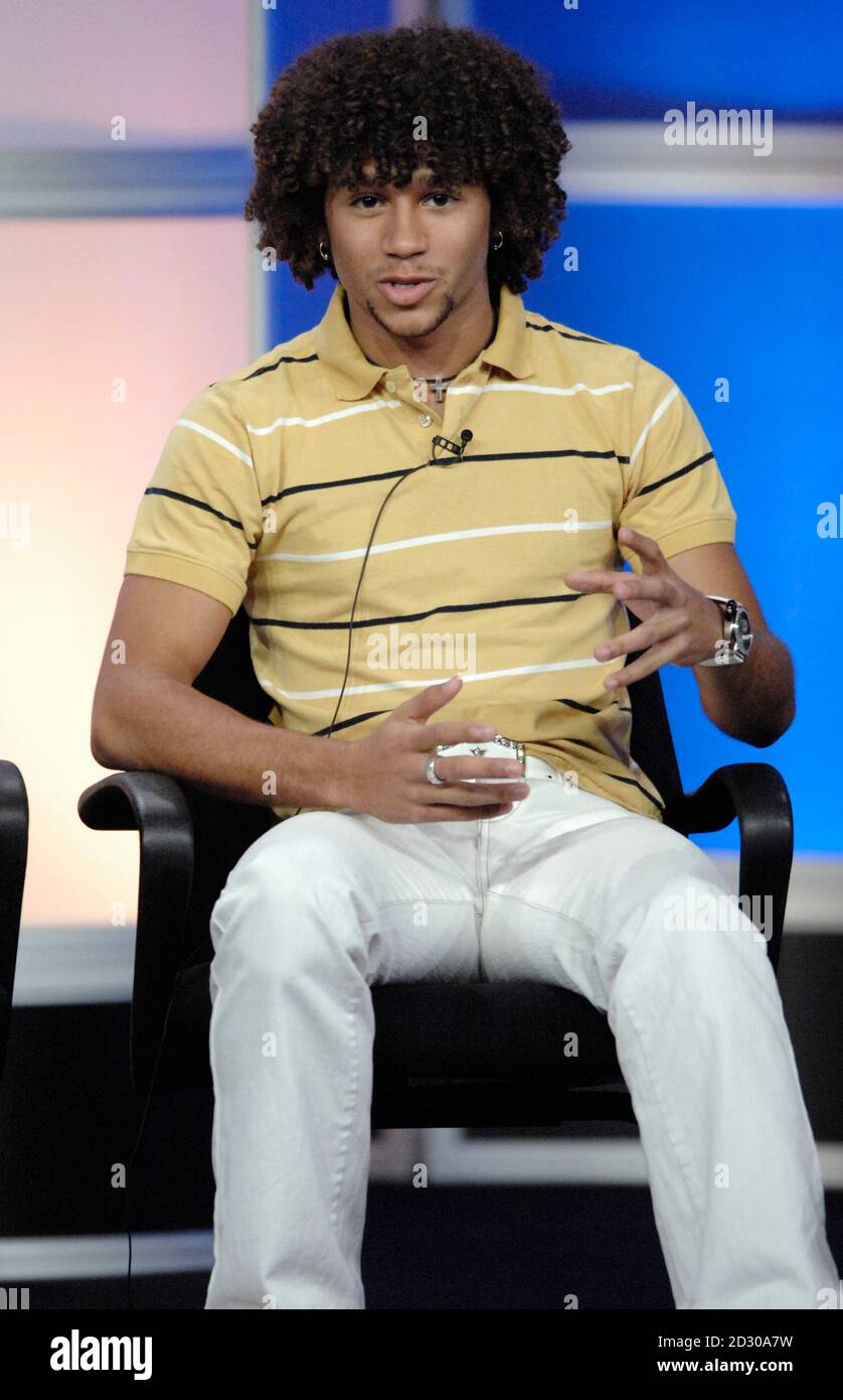 Cast member Corbin Bleu answers questions during the panel for the Disney  Channel movie High School Musical 2 at the Television Critics Association  Summer Press Tour in Beverly Hills, California July 14,