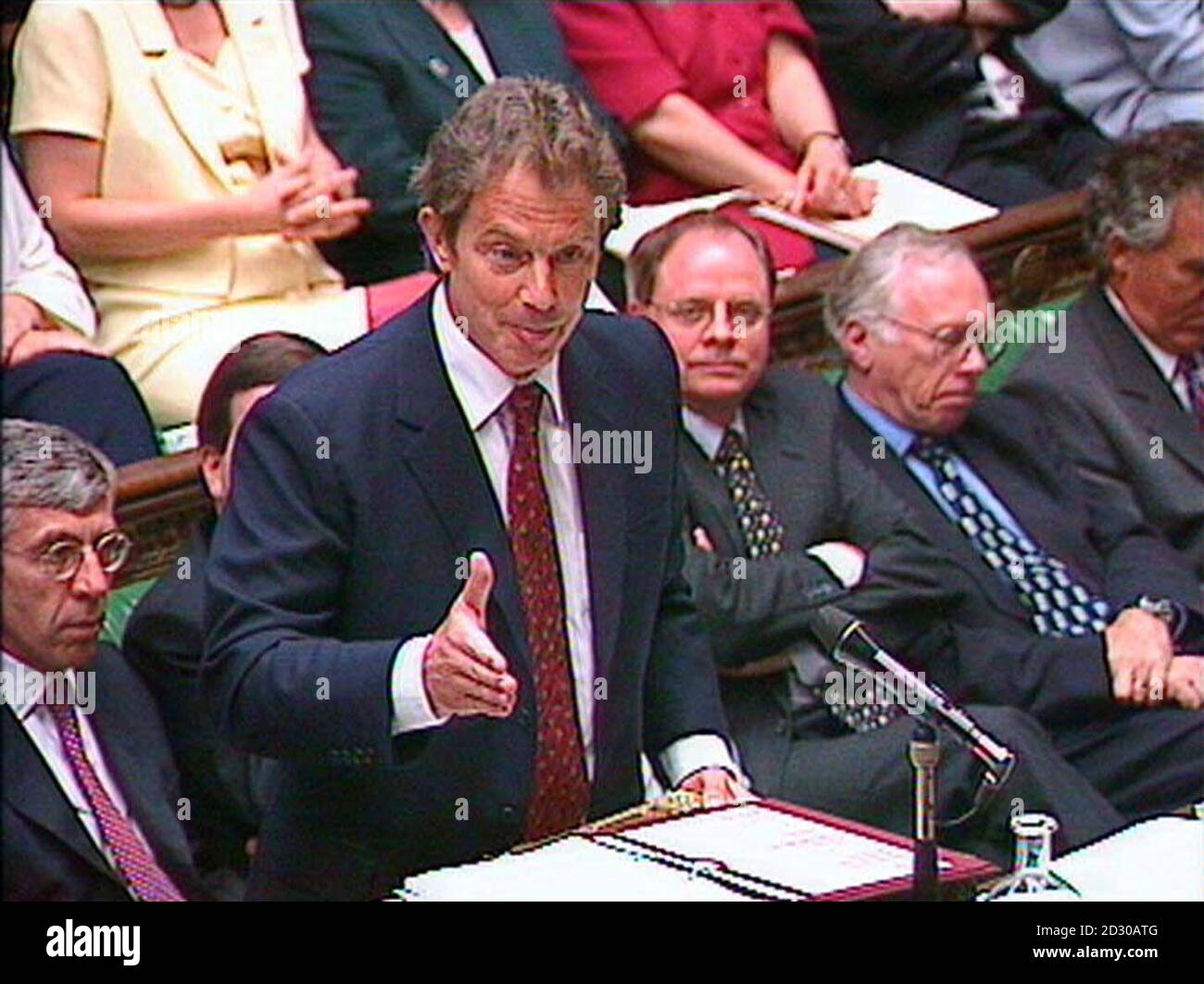 Britain's Prime Minister Tony Blair during Prime Ministers Questions in