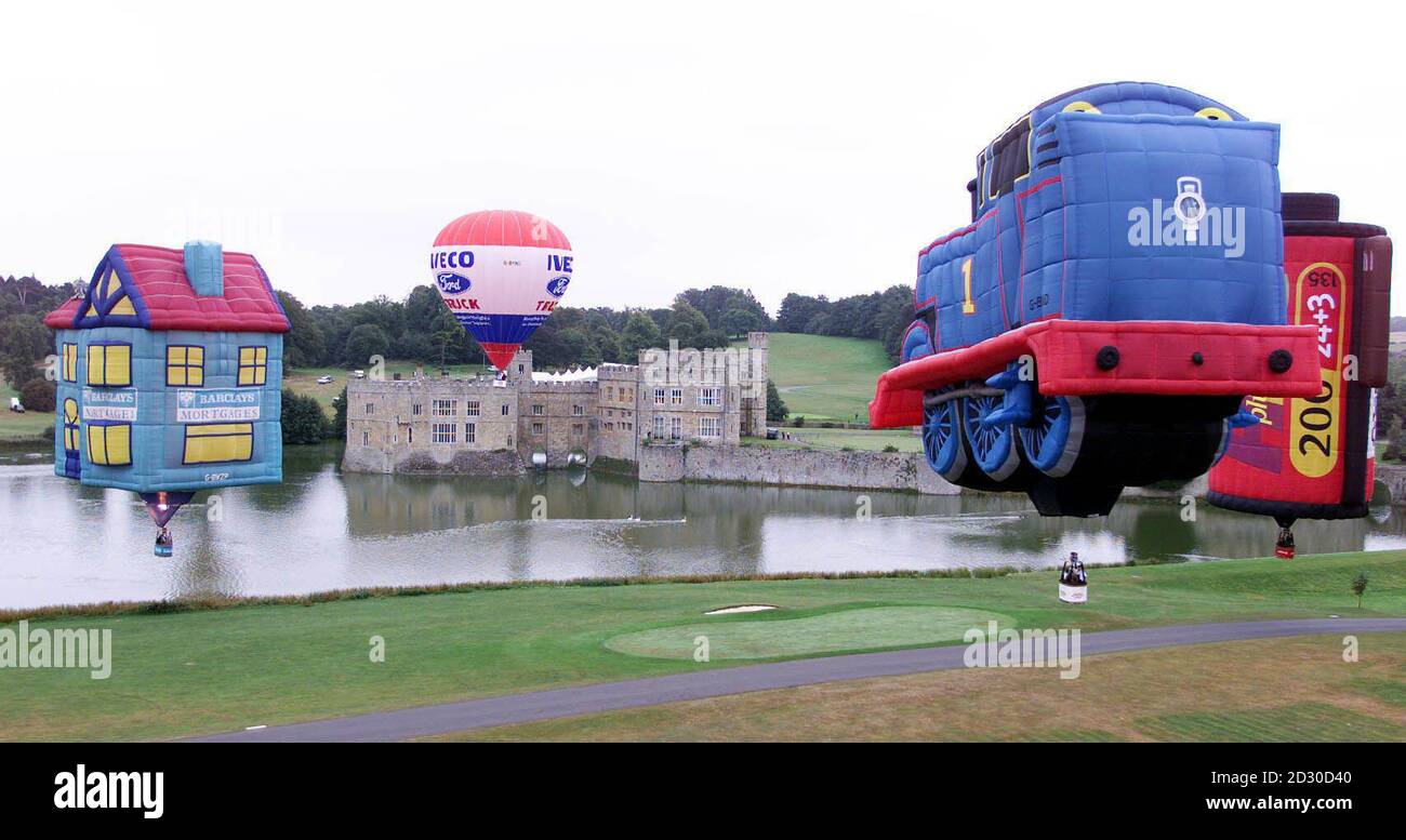 The Hot air balloon and Vintage Car weekend at Leeds Castle, Kent the
