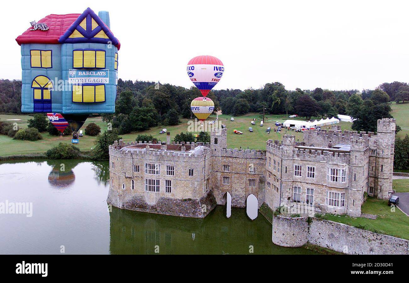 The Hot air balloon and Vintage Car weekend at Leeds Castle, Kent the