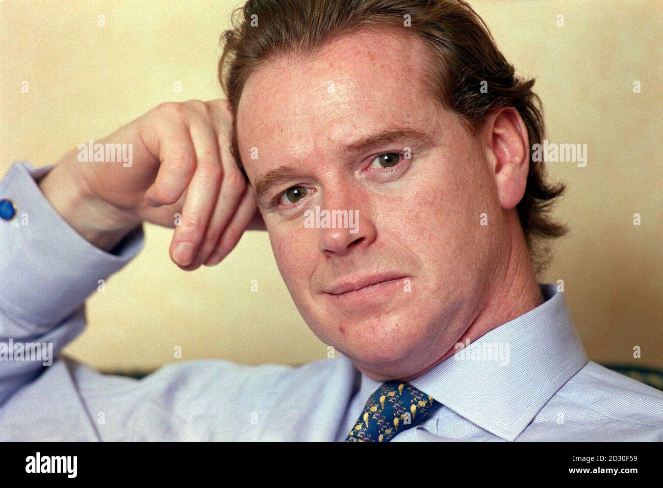 James Hewitt at his London home, claiming he first spoke publicly about his five-year affair with Diana, Princess of Wales, because she told him to. Stock Photo