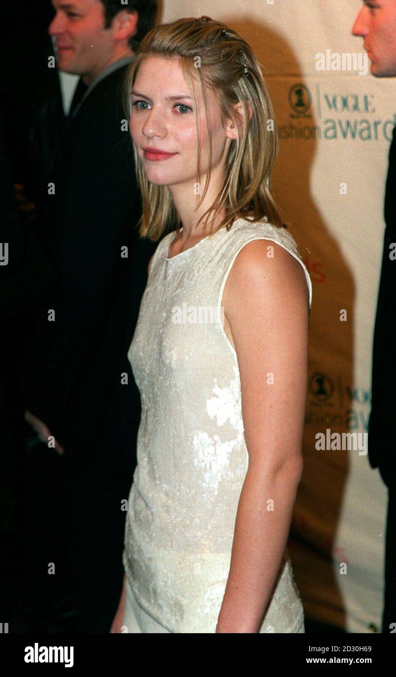 American actress Claire Danes, star of Romeo & Juliet, at the VH-1 Fashion Awards held at the Armory in New York. Stock Photo