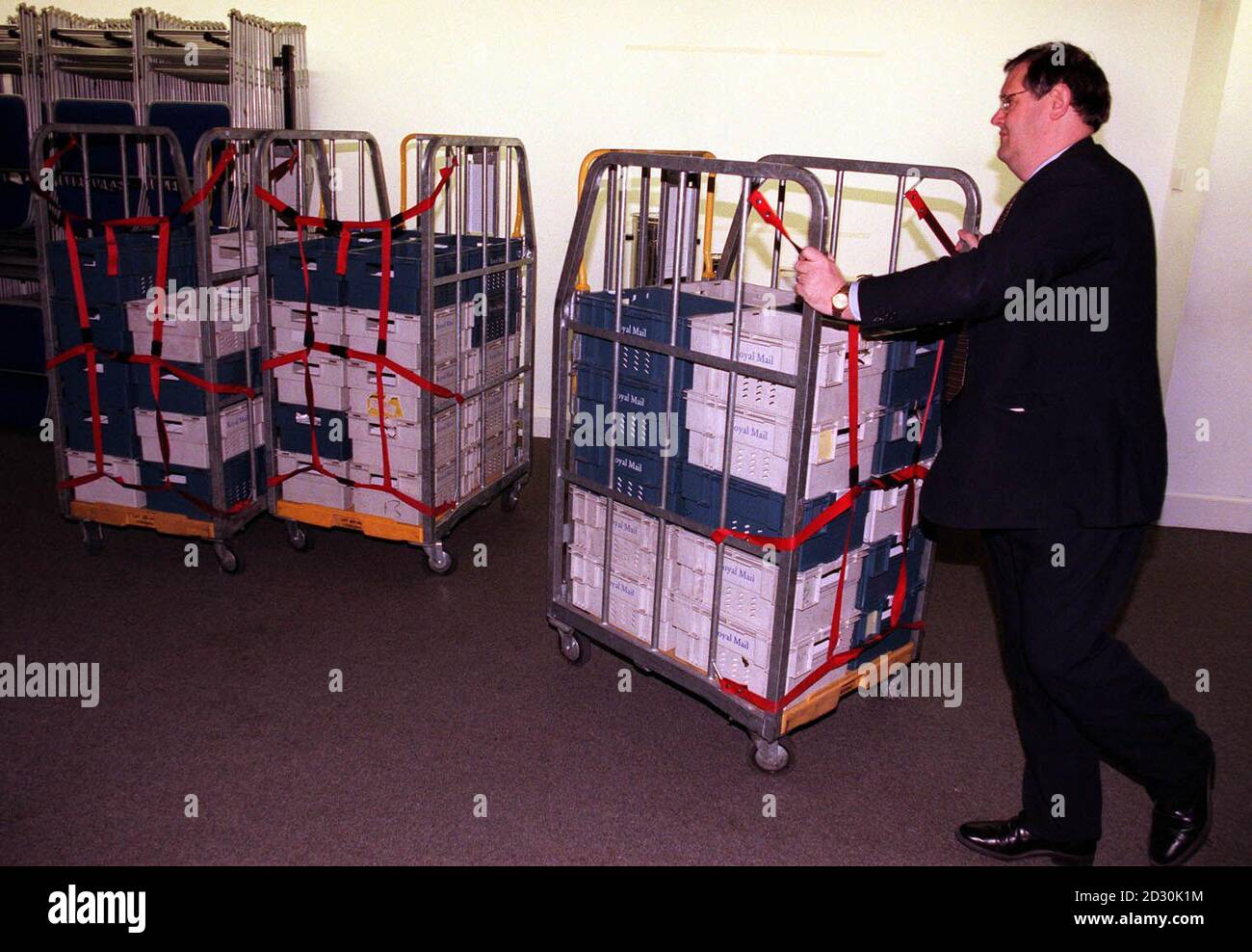 Returned ballot papers arriving at the Conservative Central Office, on the day when former minister Steve Norris is due to learn whether he had beaten businessman Andrew Boff to become Tory candidate for mayor of London.  Stock Photo