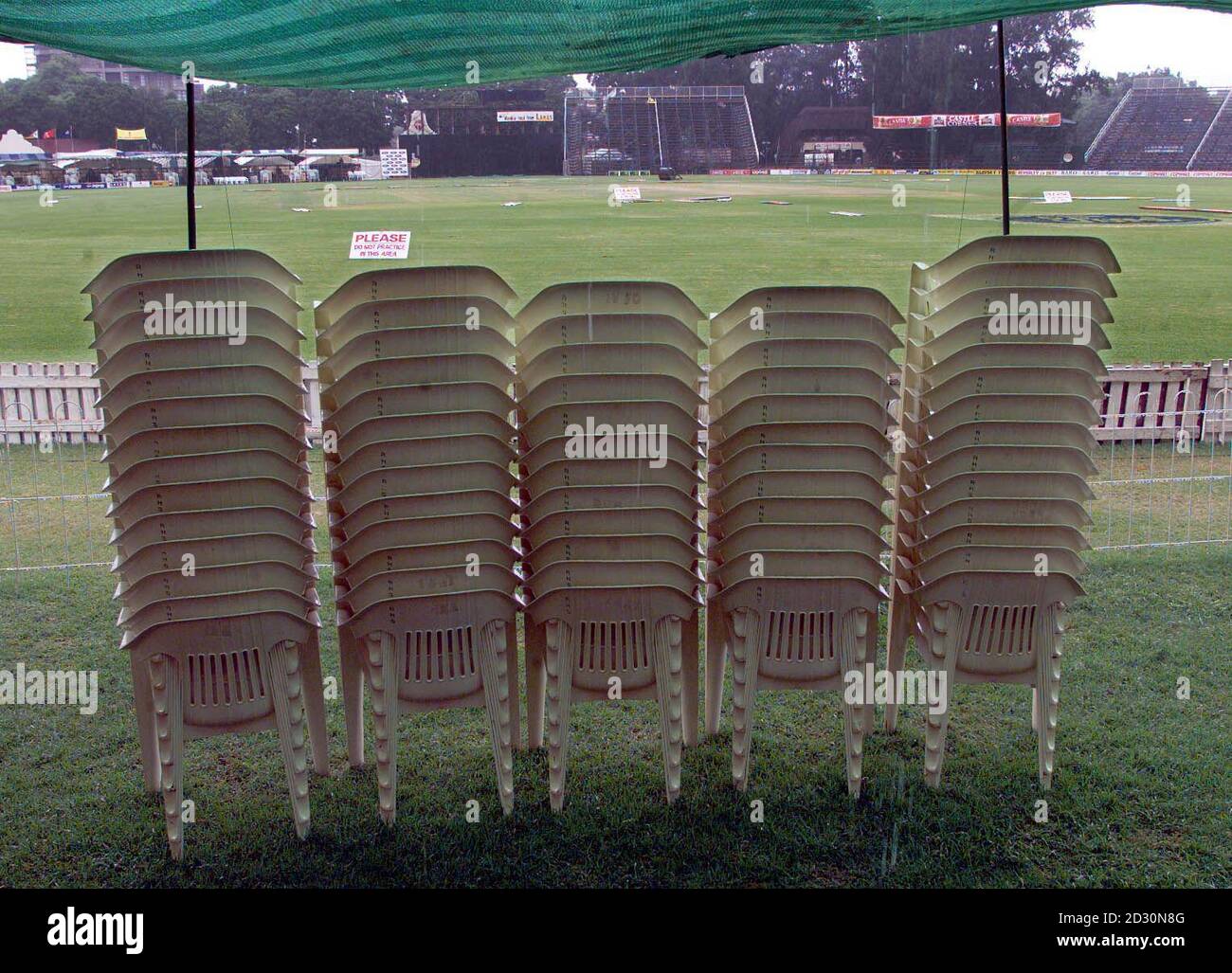 Spectators chairs stacked up harare sports club cricket ground hires