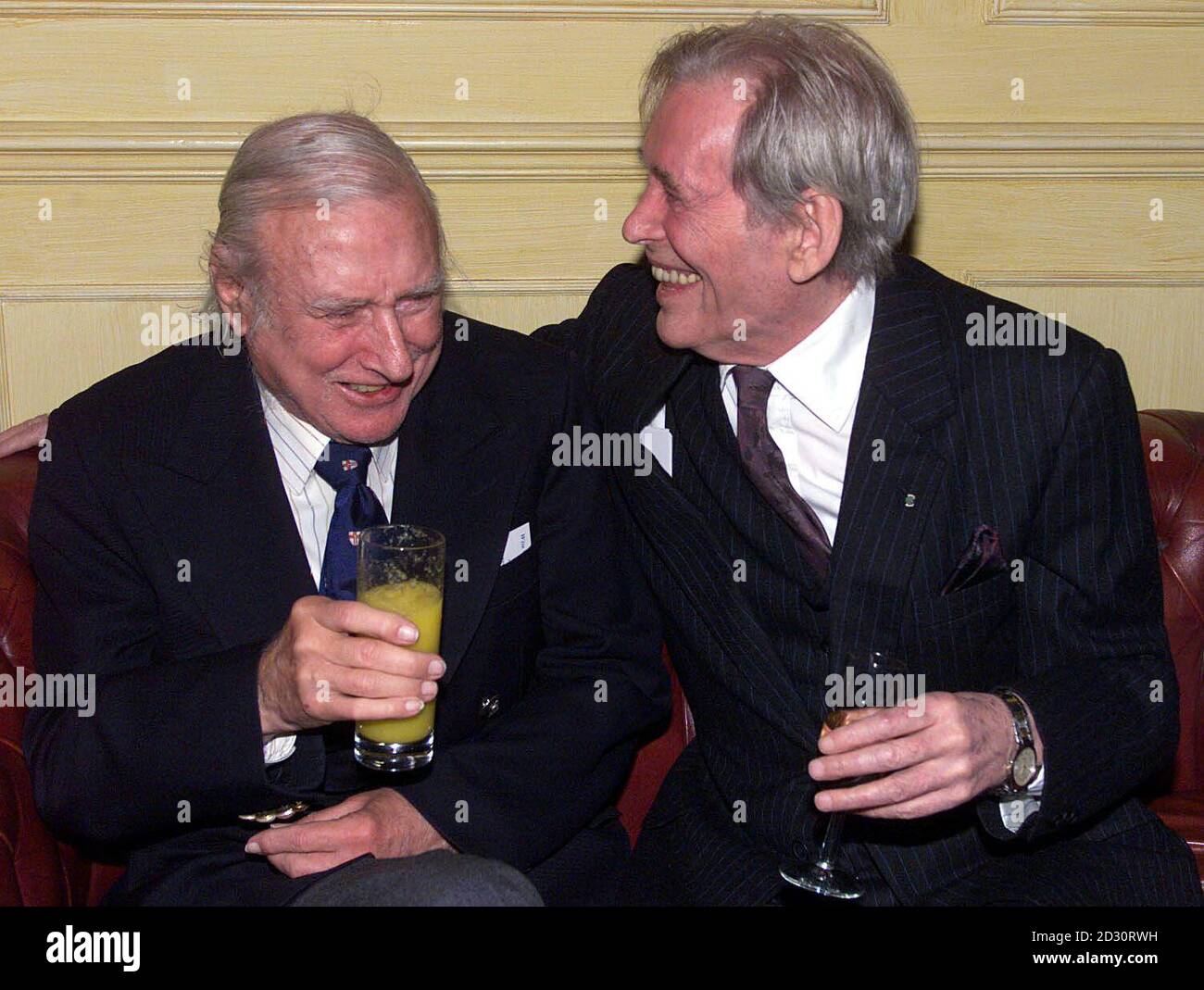 Veteran actor Peter O'Toole (right) with comedian Spike Milligan during a ceremony at London's Simpson's-in-the-Strand, where he received the Oldie of the Year Award. Mr O'Toole was chosen by a panel of judges,  for his razor-sharp wit and zest for life  *The panel of judges included Joanna Lumley, Richard Ingrams and Terry Wogan. Previous winners include Spike Milligan, Betty Boothroyd and One Foot In The Grave star Richard Wilson. Stock Photo