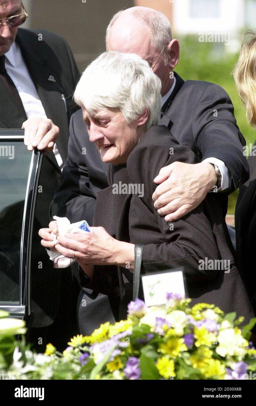 Parents Elsie and Jeff Gale arrive at St Mary and Virgin Church in Pype ...