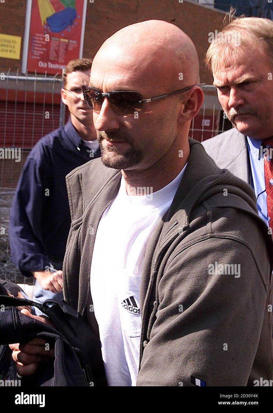 France S World Cup Winning Goal Keeper Fabien Barthez Leaves Old Trafford Manchester After Undergoing Negotiations With Manchester United Today The Player Underwent Medical Tests At A Clinic Earlier In The Day Stock Photo