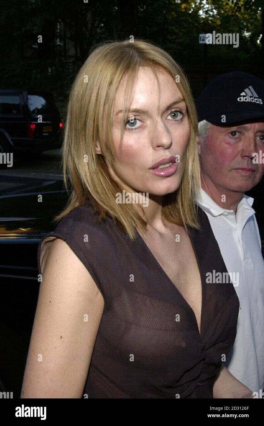 Actress Patsy Kensit leaves her North London home. A spokeman for the 32 year old actress, announced that she has split from her husband, Liam Gallagher, 27, singer with the British band Oasis, after three years of marriage. Stock Photo