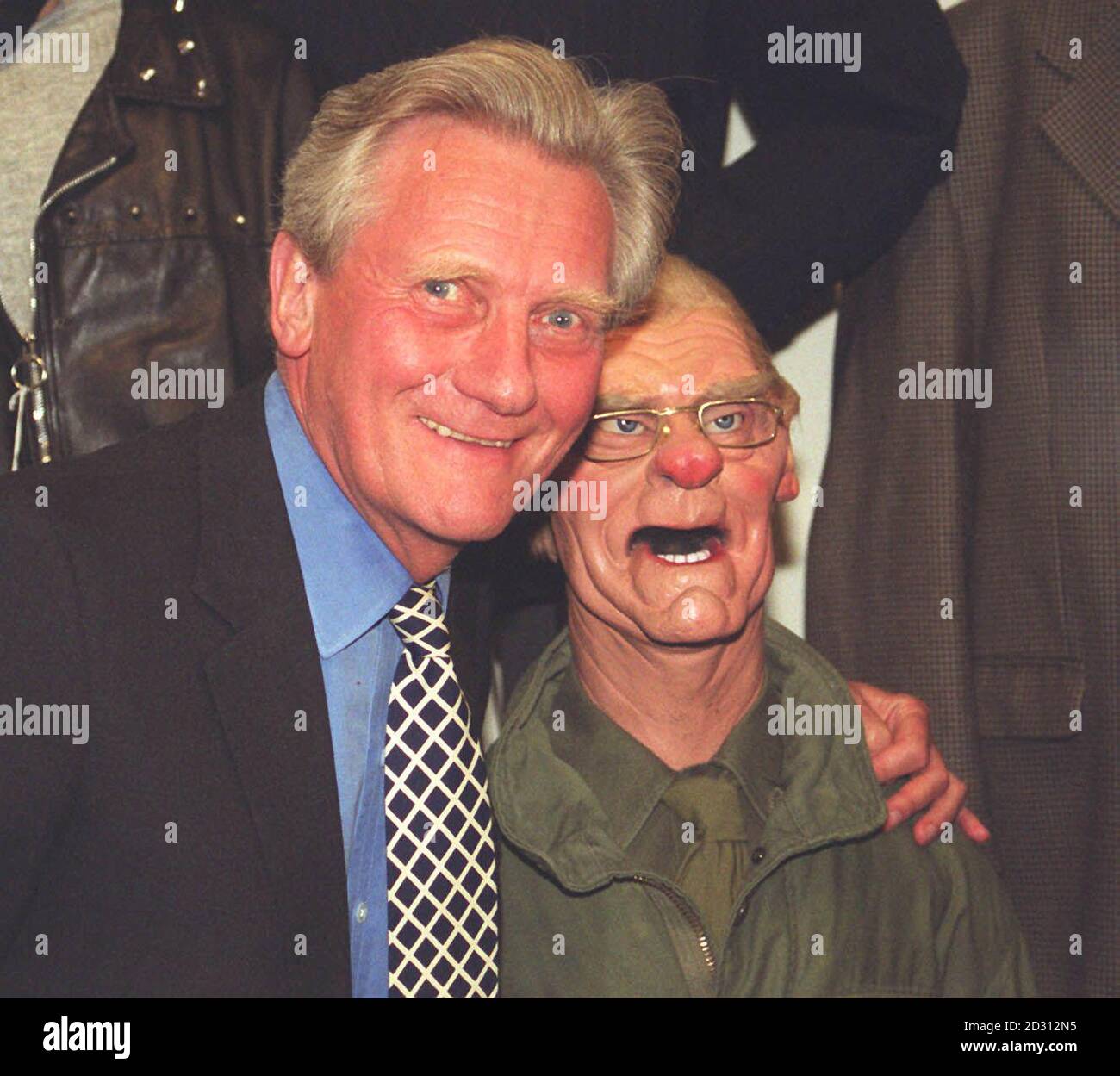 Former Tory Minister Michael Heseltine (L) was reunited with his puppet at a celebrity farewell party for the old tv series at Sothebys in London, after two hundred puppets went under the hammer during a 14-day sale.  * ...organised by Sotheby's of New Bond Street, London. Stock Photo