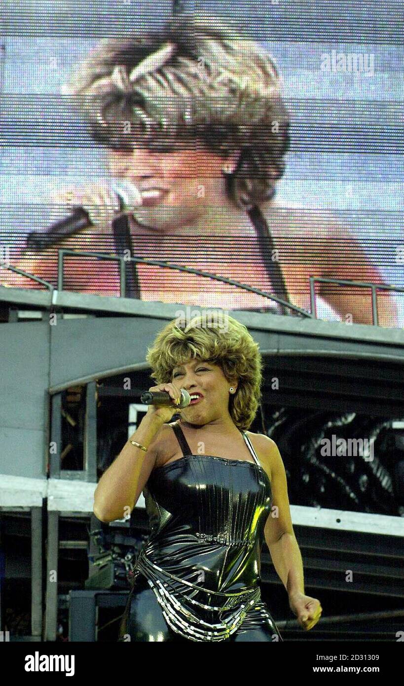 Celebrity music on stage singing leather jump suit tina turner hires