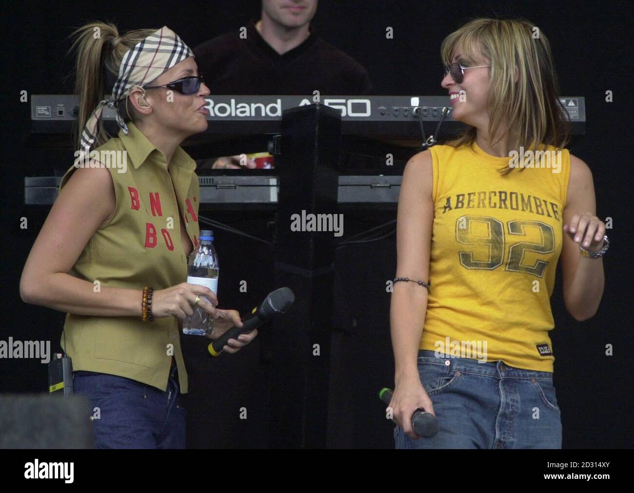 Sisters Natalie (right) and Nicole Appleton, from the girl pop band All Saints, whilst Sisters Natalie (right) and Nicole Appleton, from the girl pop band All Saints, whilst