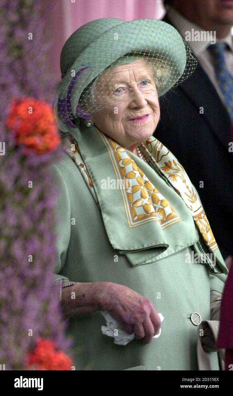 The Queen Mother during the Braemar gathering held in Scotland. The  183-year old Braemar Gathering, features traditional Highland dancing,  music and sport and is staged some 10 miles from Balmoral Castle and