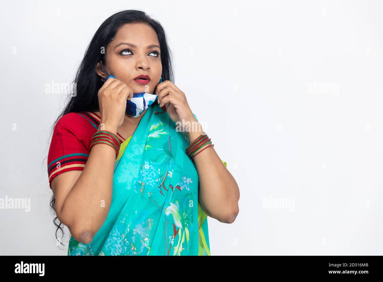 Indian girl removing dress