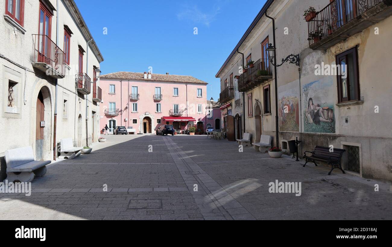 Nusco - Scorcio di Via Roma Stock Photo