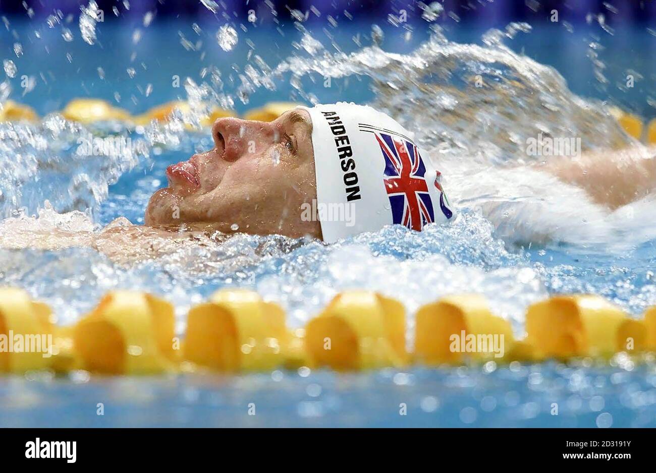 Great Britain's Jim Anderson on his way to Silver in the 100m freestyle