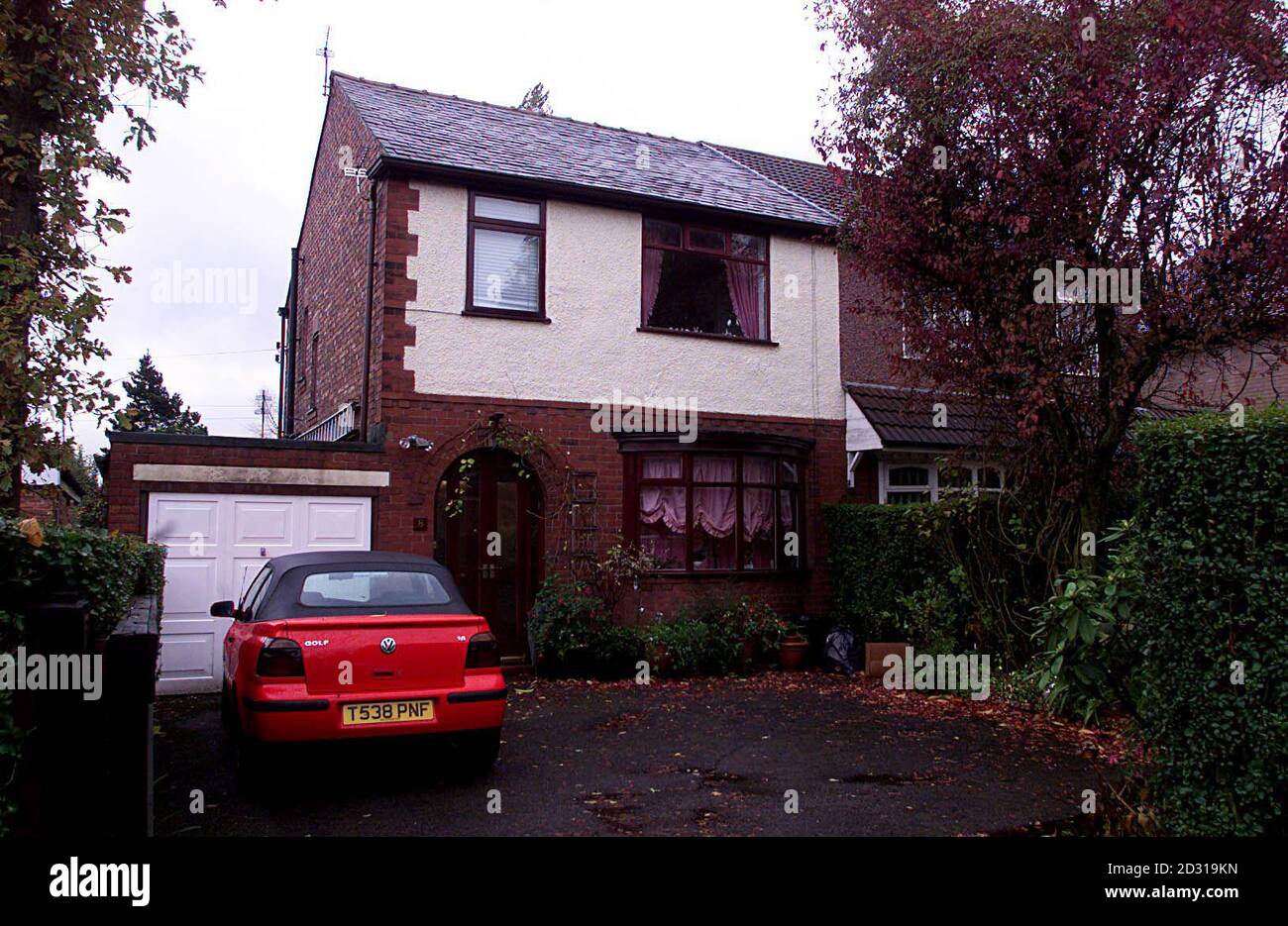 The house at Albert Road, Cheadle Hulme, Manchester where the bodies of