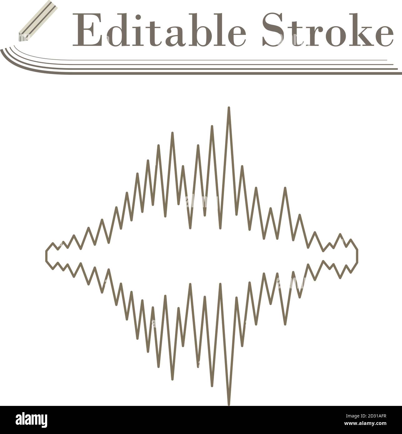 Music Equalizer Icon. Editable Stroke Simple Design. Vector Illustration. Stock Vector