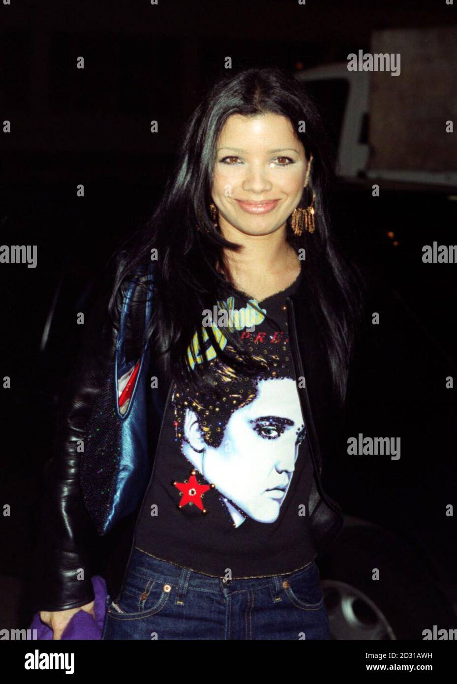 Singer Naima Belkhiati from the girl band the Honeyz arriving at Fountain Studios in London for the recording of an Audience with Ricky Martin. Stock Photo