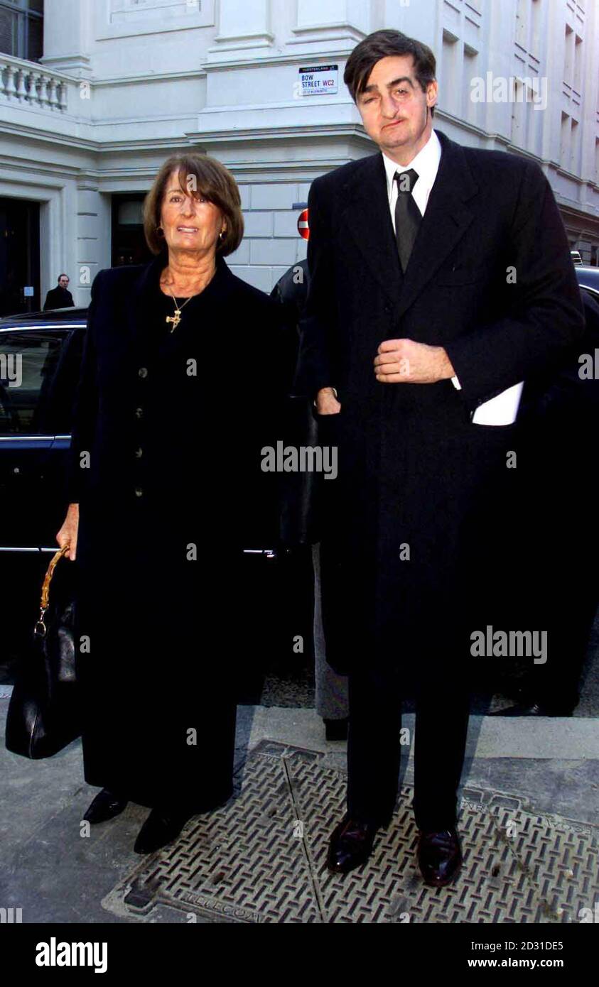 Lady annabel goldsmith and her son robin birley hires stock