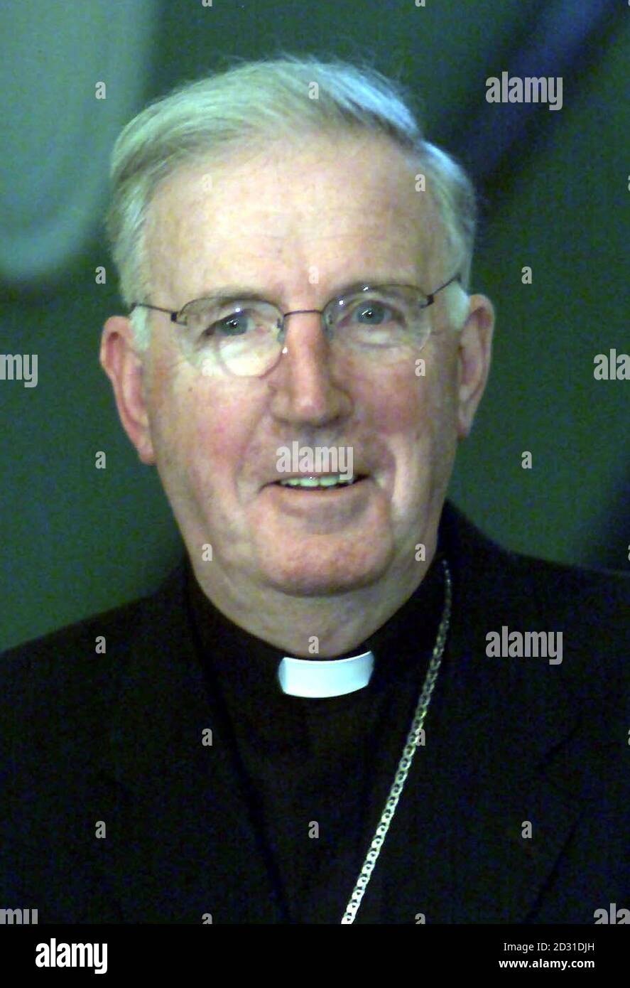 The most Rev Cormac Murphy-O'Connor at Archbishops House in Westminster, London, after he was named among 37 new cardinals by the Pope. John Paul II listed an unusually high number of potential names to succeed him. * ...heavily putting his stamp on the body that will elect his successor. With the new nominations, the 80-year-old pontiff has now appointed all but 10 of the cardinals eligible to vote in a secret conclave to elect a pope. The ceremony to install them as cardinals will be held on February 21. 06/09/01 The leader of the Catholic Church revealed yesterday during a National Confer Stock Photo