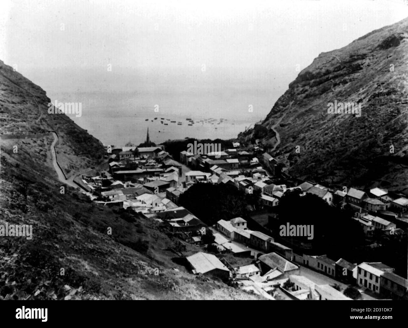 1925 A view of Jamestown, capital of the South Atlantic island of St