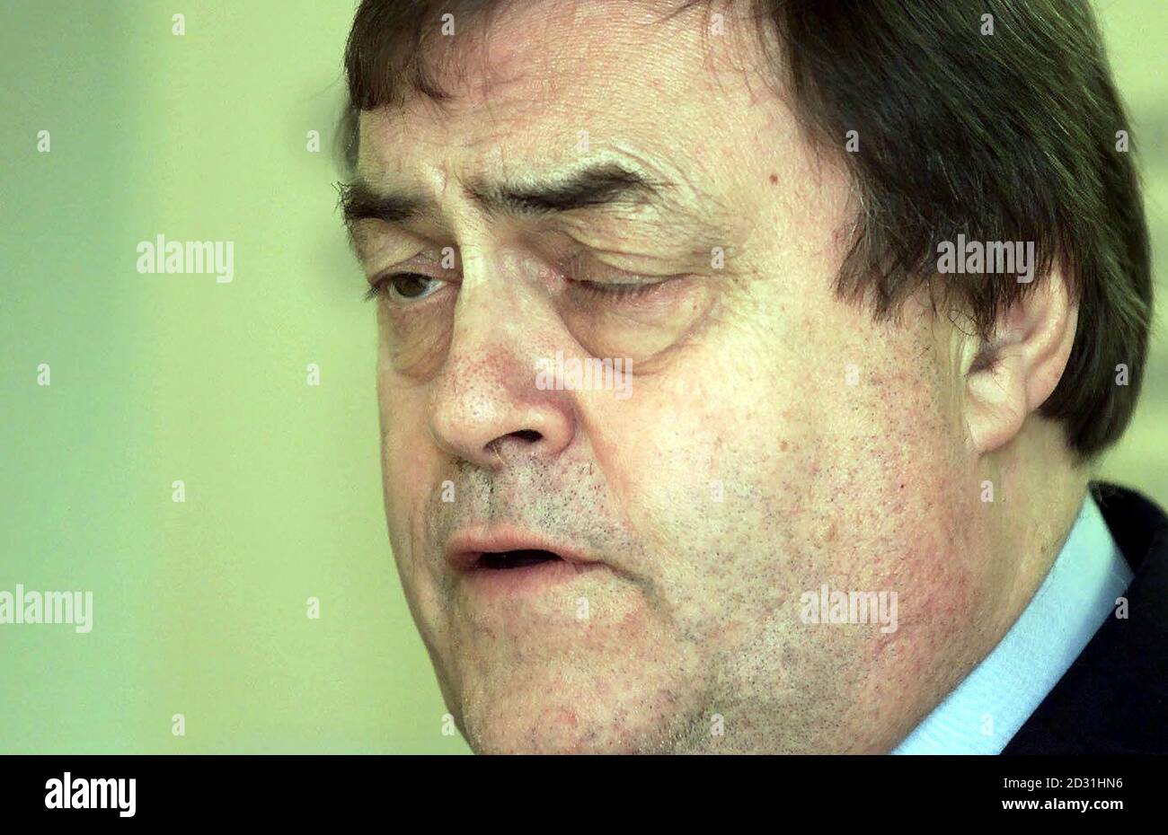 Deputy Prime Minister John Prescott in Liverpool unveiling the new