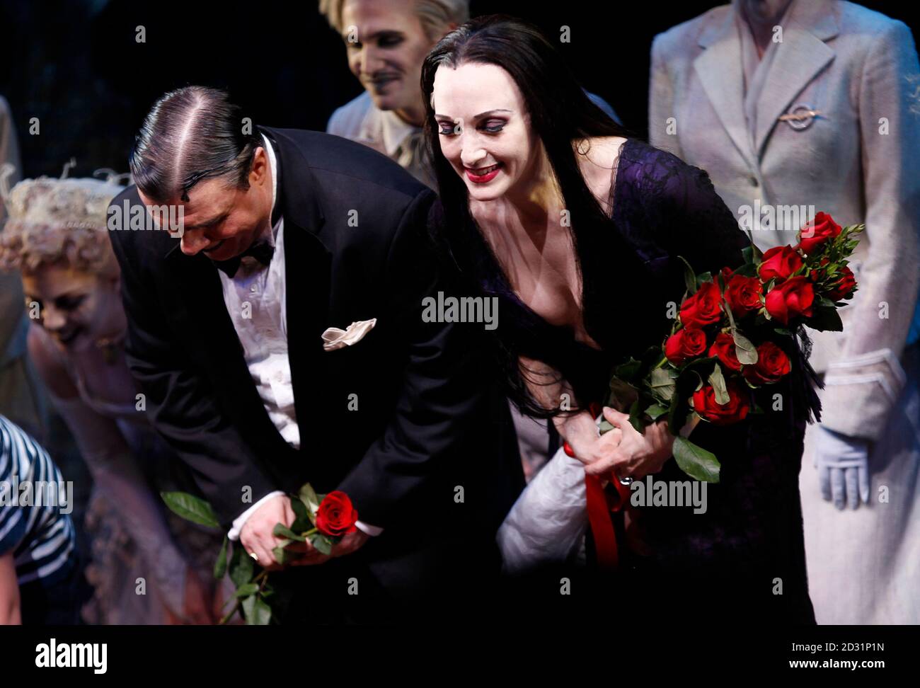 Actors Nathan Lane L And Bebe Neuwirth Smile As They Are Applauded Following The Opening Night Of The Broadway Play The Addams Family In New York April 8 10 Reuters Lucas Jackson United