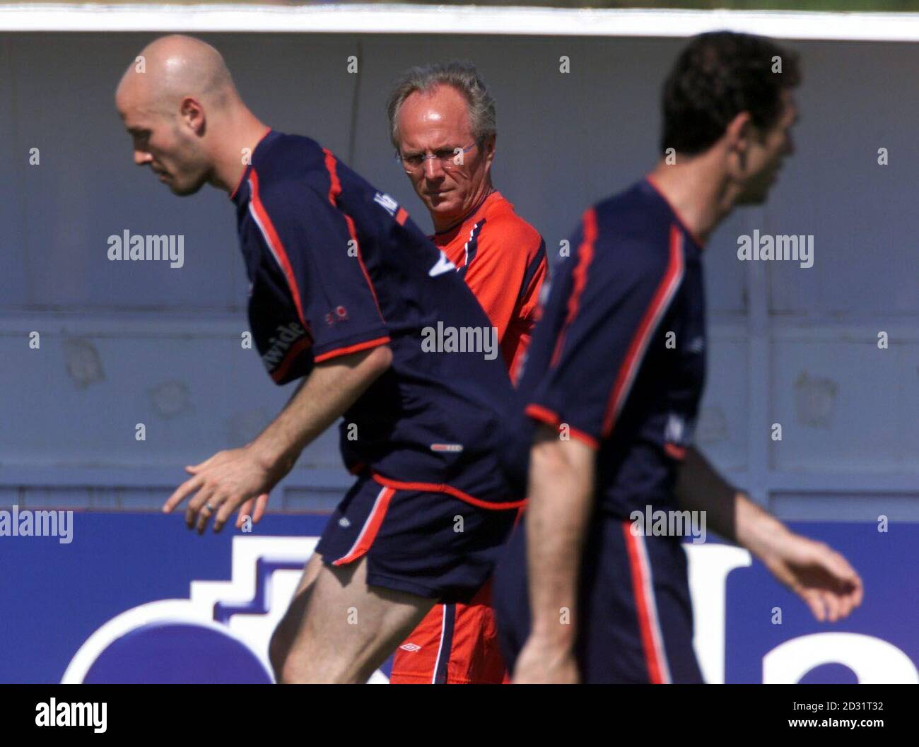 England Manager Sven Goran Eriksson Keep On His Players During Training In La Manga Spain The England Team Are Spending A Week At The Training Camp Prior To The World Cup Game Against