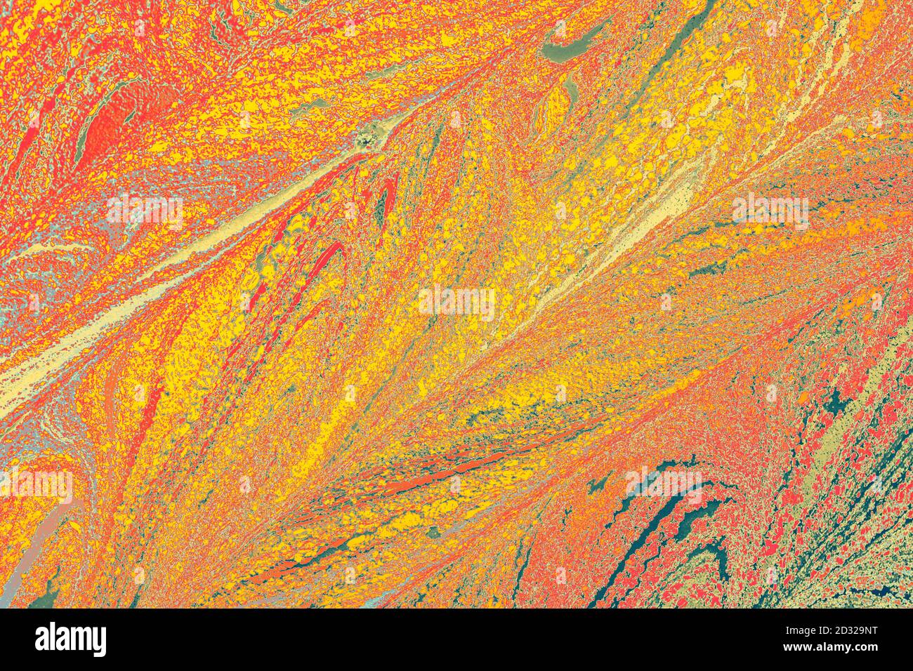 Abstract background of an oil painting with colorful swirly and wavy ...