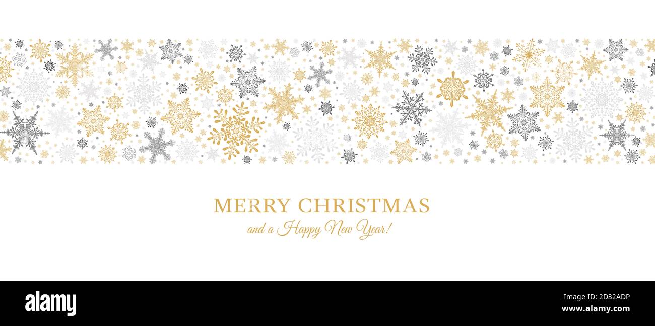 Decorative Christmas background with bokeh lights and snowflakes ...