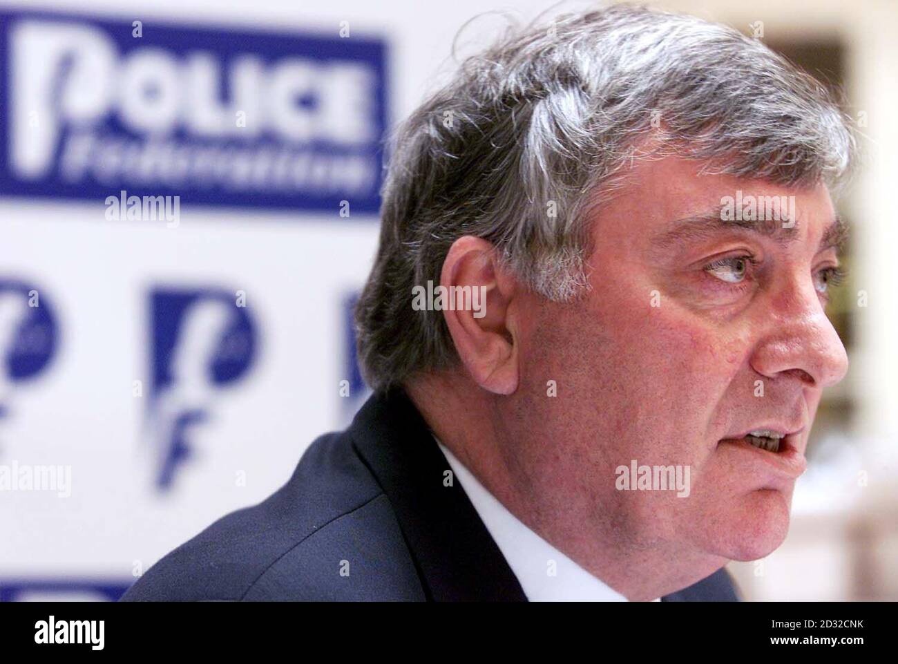 Westminster Police Federation chairman Fred Broughton talks to the press at Millbank Friday February 22, 2002, as police officers in England and Wales sent out a stinging rebuke to the Home Secretary over plans for pay reform by voting 10 to 1 against them.    *  In the unprecedented ballot of 126,000 rank and file officers, 84,205 (91%) rejected the controversial deal and just 8,059 (9%) voted in favour. In a separate vote in Scotland, the result was also conclusively against the deal, with a clear 94.1 % saying it was unacceptable. Stock Photo