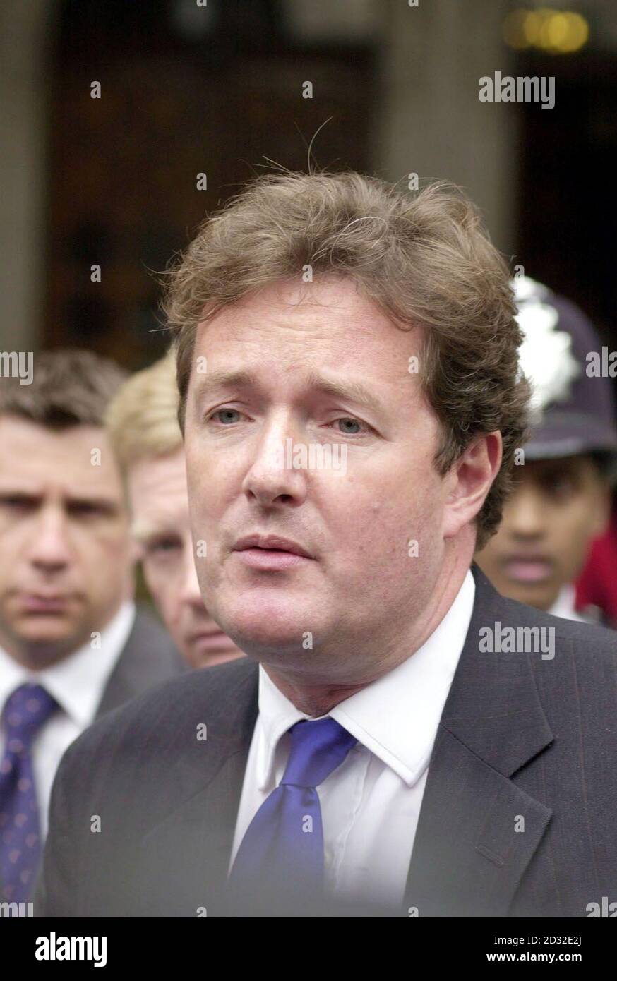 Piers Morgan, editor of The Mirror, leaves the High Court in London  after supermodel Naomi Campbell won  3,500 damages from the newspaper following a ruling that it acted in breach of confidence in publishing details of her therapy at Narcotics Anonymous.   Stock Photo