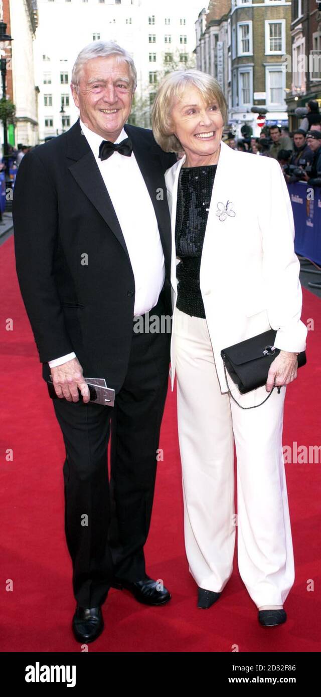 TV Presenter Michael Parkinson and his wife Mary arrive at the British Academy Television Awards, at the Theatre Royal, Drury Lane in London. Stock Photo