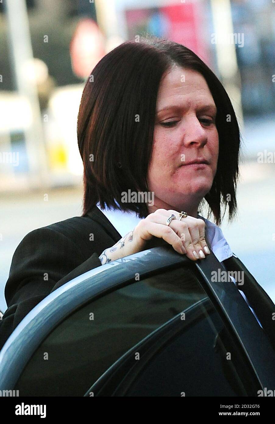 Mick Philpott's former partner Heather Kehoe arrives at Nottingham Crown Court to give evidence. Stock Photo