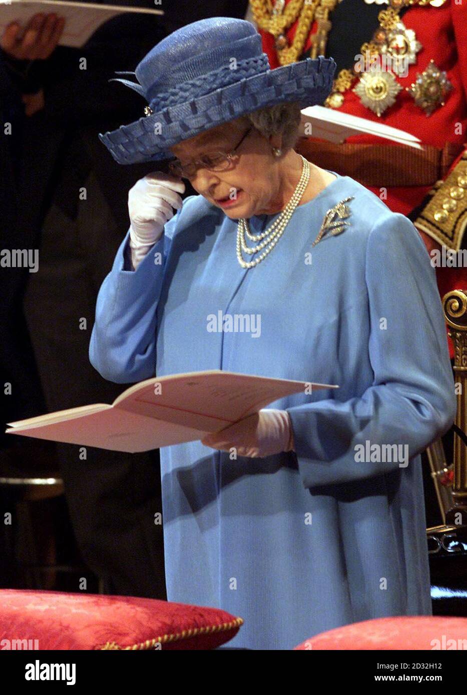 Britain S Queen Elizabeth Ii At St Paul S Cathedral During A Service Of Thanksgiving To Celebrate Her Golden Jubilee She And Her Husband The Duke Of Edinburgh Had Travelled From Buckingham Palace In
