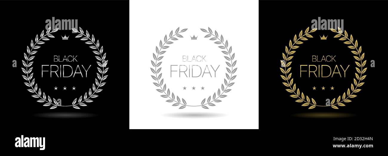 Black friday label set Stock Vector