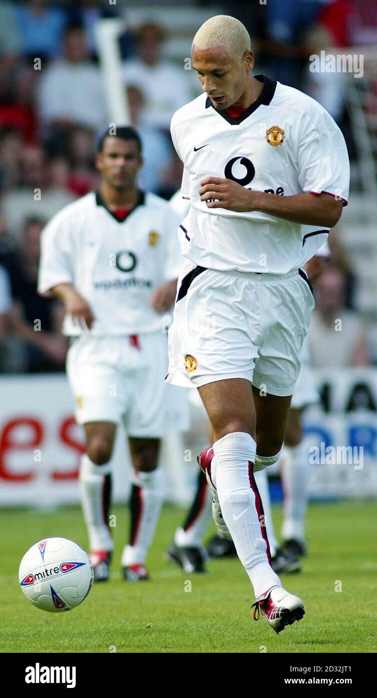Rio Ferdinand Makes His Debut For Manchester Utd During A Testimonial Match Against Afc Bournemouth At Dean Court The World S Most Expensive Defender Agreed To Play In The Game Honouring The Club S