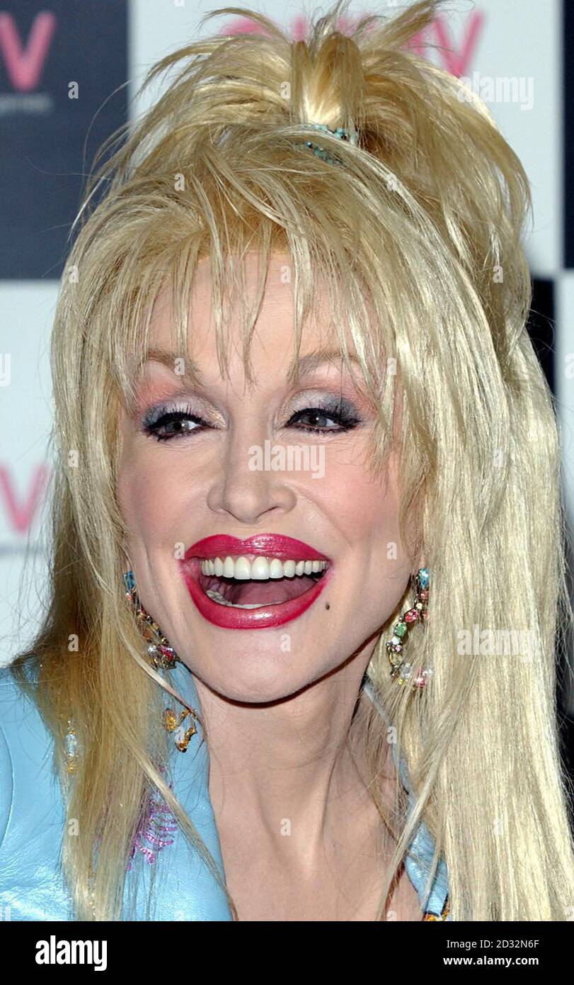 Legendary country music star Dolly Parton at HMV in London's Oxford