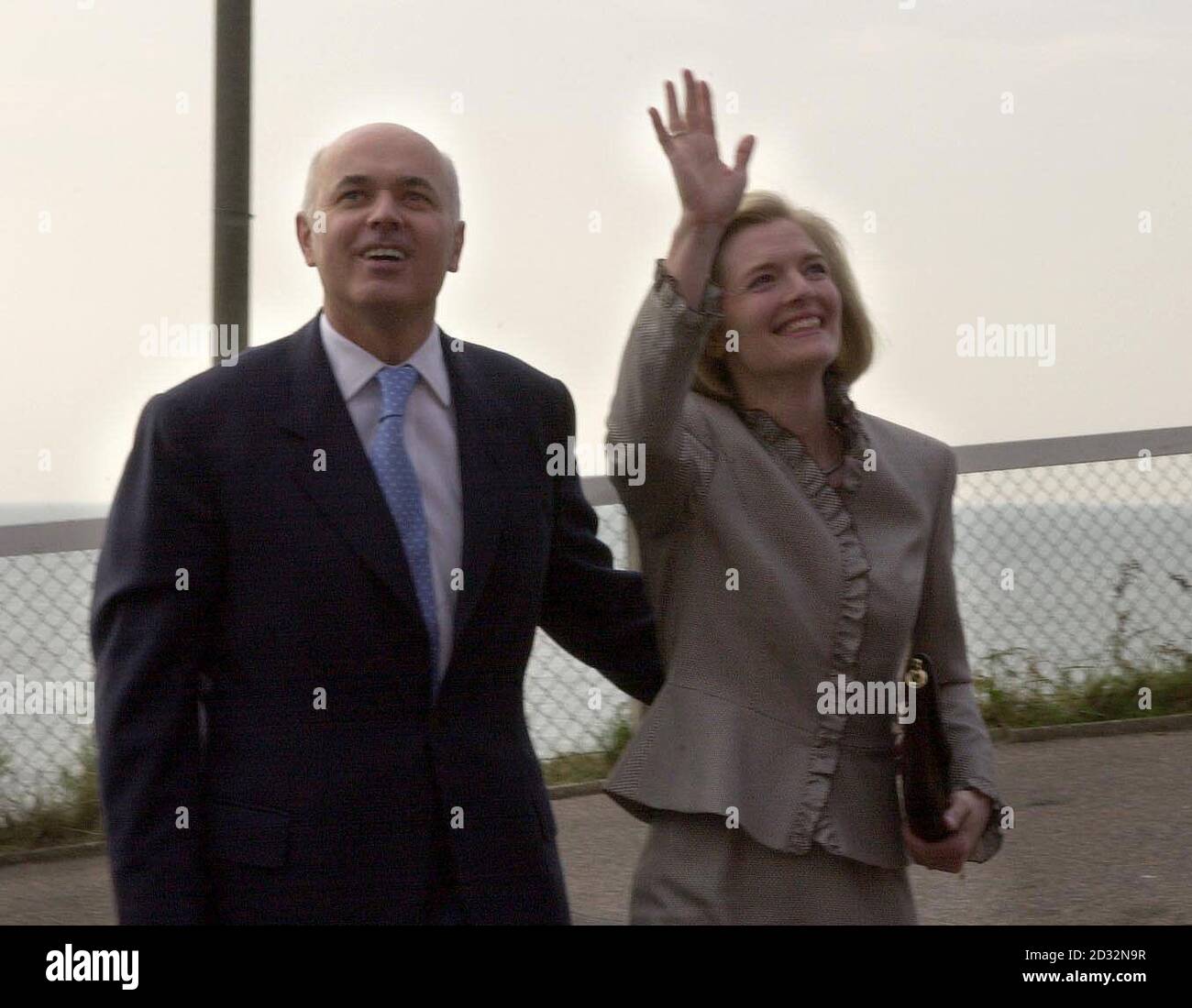 Conservative Party leader Iain Duncan Smith arrives with his wife Betsy, before making his keynote speech on the final day of the Conservative Party Conference in Bournemouth. Stock Photo