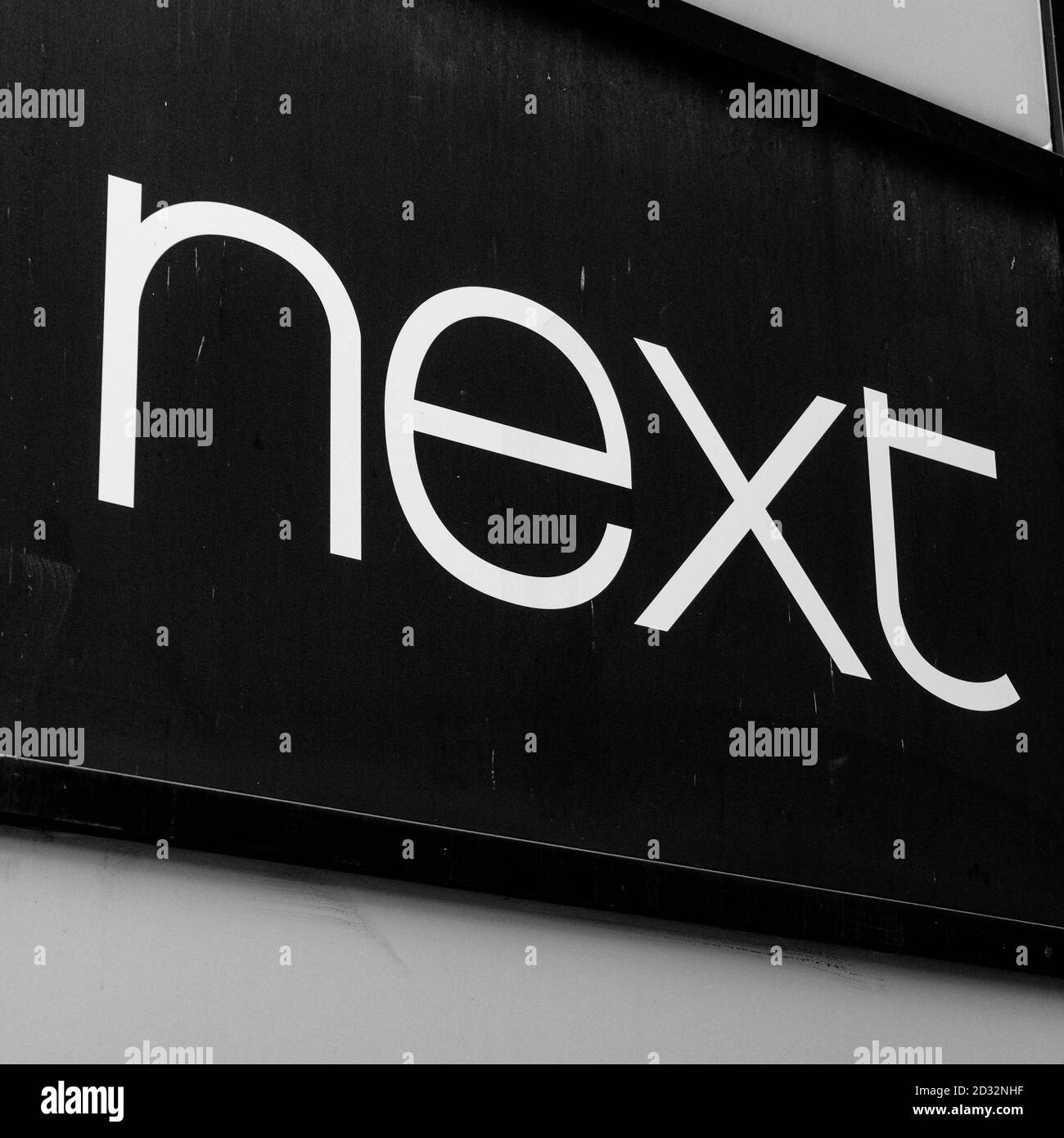 London UK October 06 2020, High Street Fashion Retailer Next Company Logo With No People Stock Photo