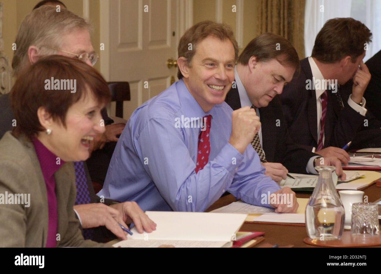 Prime Minister Tony Blair with the Cabinet at their weekly meeting