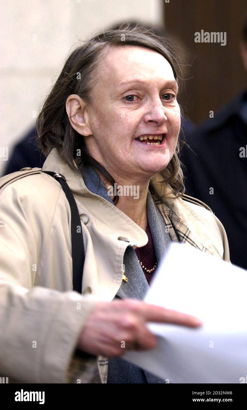 An emotional Patricia Hastings, the mother of Barry-Lee Hastings, furiously vents her anger at the British justice system outside the Old Bailey on after seeing her son sentenced to five years in prison for the manslaughter of Roger Williams. *...Mr Williams, a career burglar, burgled Mr Hasting's house in Tottenham, north London in January 2002. Mr Hastings stabbed him 12 times during a violent struggle. Stock Photo