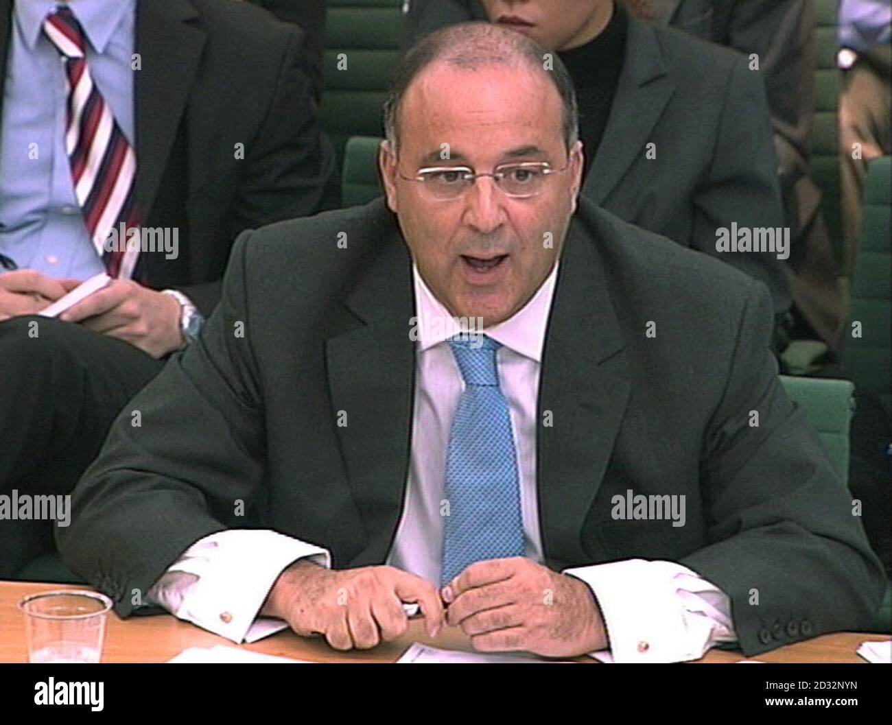 EDITORIAL USE ONLY : Videograb showing lawyer Stephen Alexander from the legal firm Class Law giving evidence to the Commons Treasury Select Committee, which is investigating the sale of split capital trusts as investments.    *  Many investors claim to have have lost money investing in 'splits' after they were sold as safe investments. Stock Photo