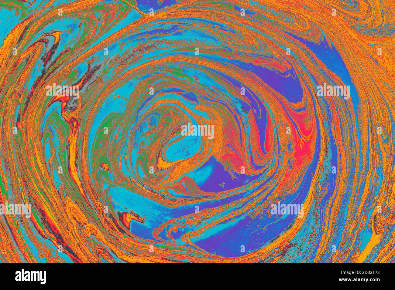 Abstract background of an oil painting with colorful swirls and wavy ...