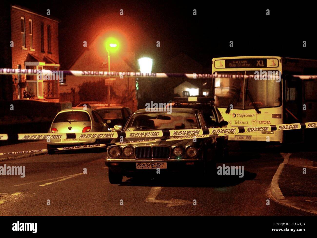 A car involved in the incident at the scene in Clophill, Bedfordshire