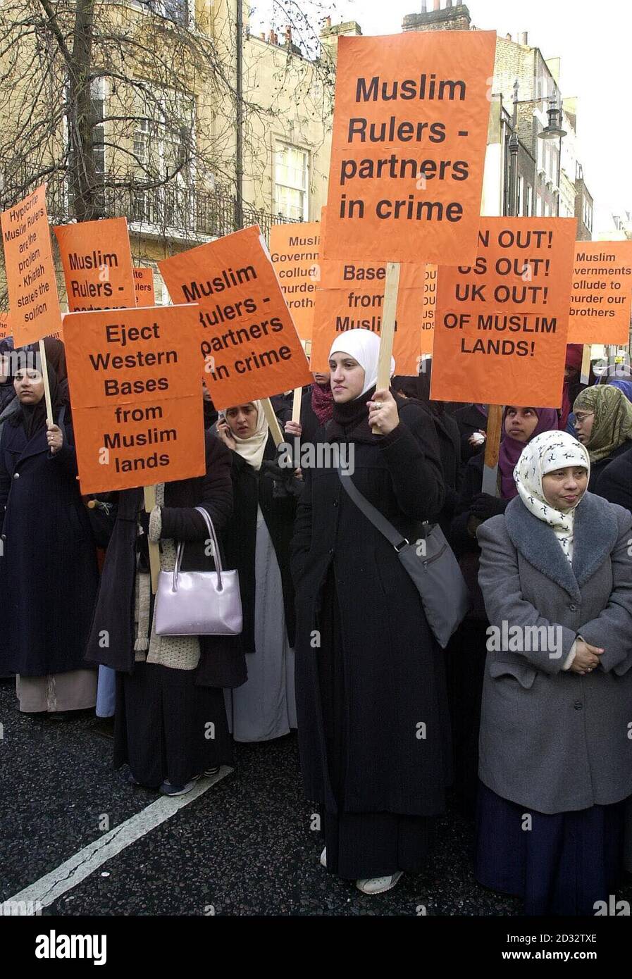 Protesters outside the embassy of saudi arabia in central london hires